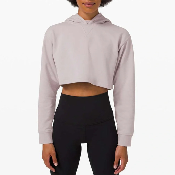 Lululemon All Yours Cropped Hoodie In Iced Iris - Picture 1 of 8